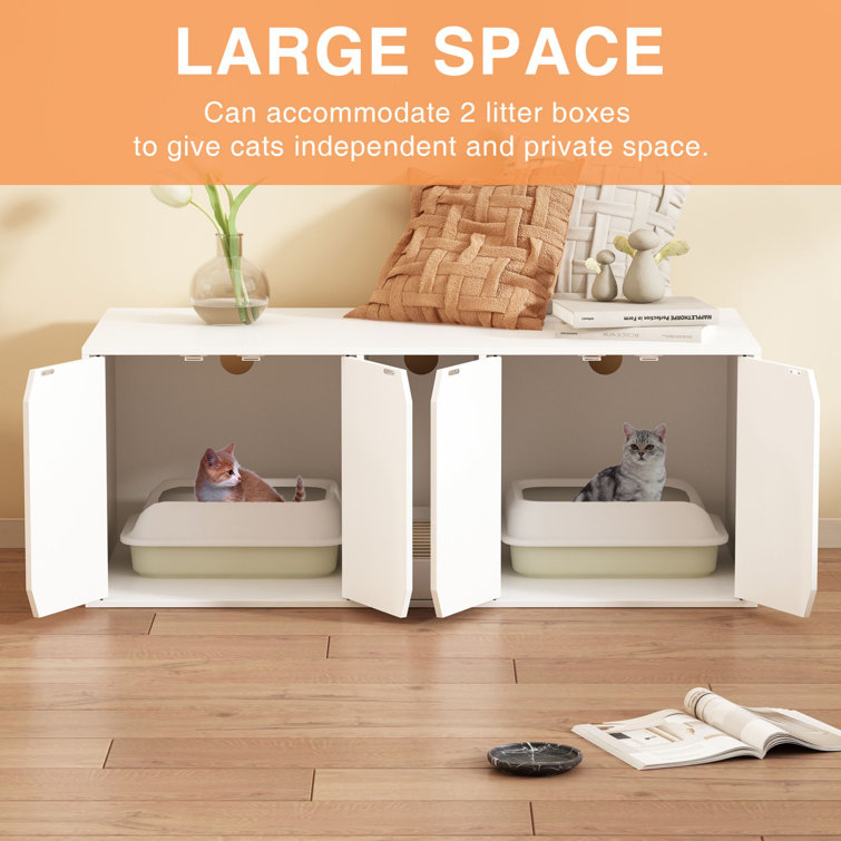 Stacked clearance litter boxes